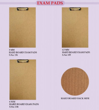 MAALI Rectangular Plain Exam Pads, For Examination, Size : 14x10 Inches, 16x12 Inches