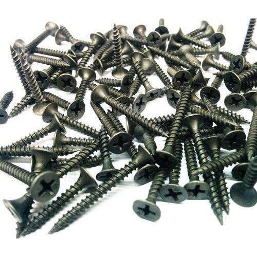 Iron Gypsum Board Screw, Color : Black