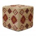 Jute-Wool Jute Ottoman Pouf, Size : 18 X 18 X 18 Inch
