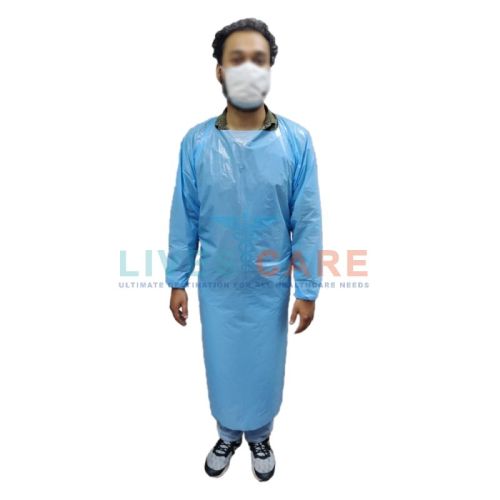 Plastic Isolation Gown With Elastic Cuff, Gender : Unisex