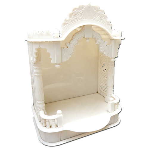 Indian White Handcrafted Marble Stone Temples, Feature : Washable