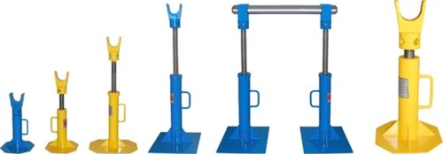 Mild Steel Drum Lifting Jack, Color : Blue, Yellow (Body)