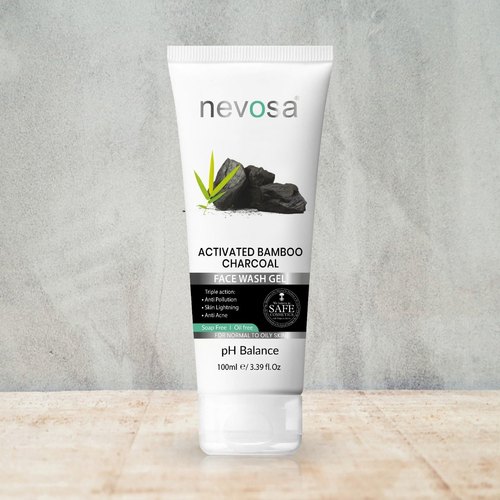 Bamboo Charcoal Nevosa Face Wash Gel, Packaging Size : 100 Ml