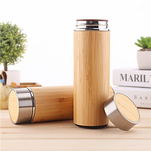 STAINLESS STEEL Bamboo Flask Bottle, Capacity : 450 ML