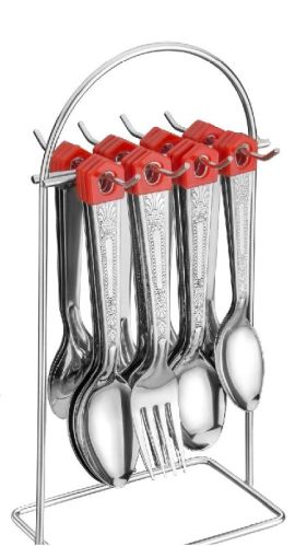 Polished Stainless Steel Diamond Cutlery Wire Stand