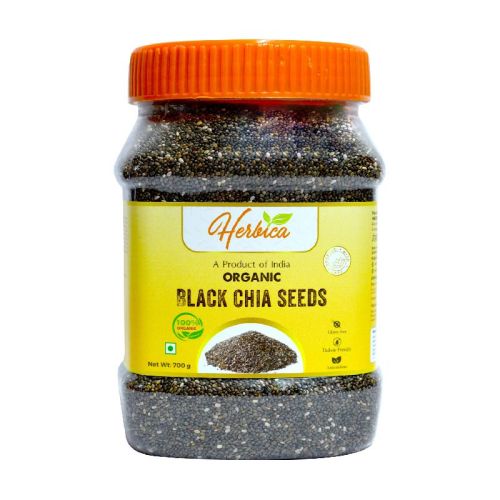 Herbica Organic Black Chia Seeds, Style : Dried