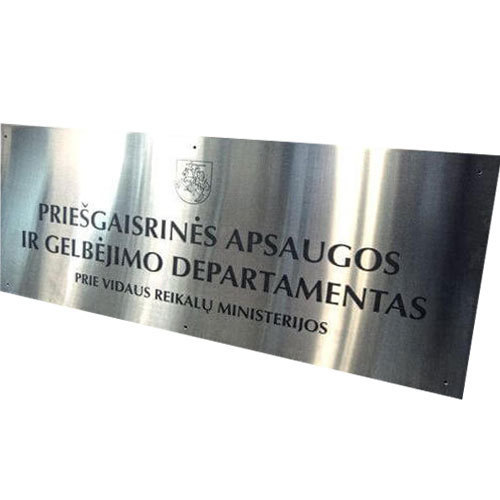 Rectangular Stainless Steel Sign Board