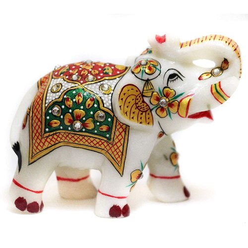 Marble Elephant Statue, Packaging Type : Box