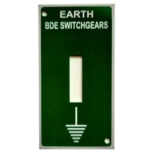 Rectangular Diamond Cut Aluminum Nameplate, Color : Silver, Green