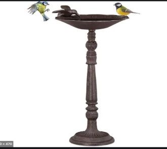 Iron Bird Feeder, Color : Black