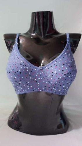 Cotton Blue Star Printed Bra, Technics : Machine Made