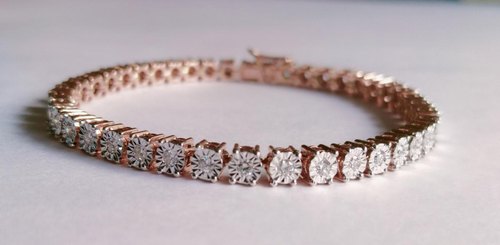 Gold Diamond Tennis Bracelet, Occasion : Party Wear
