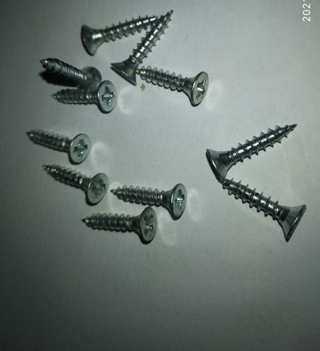 Mild Steel Chipboard Screws, Color : White 