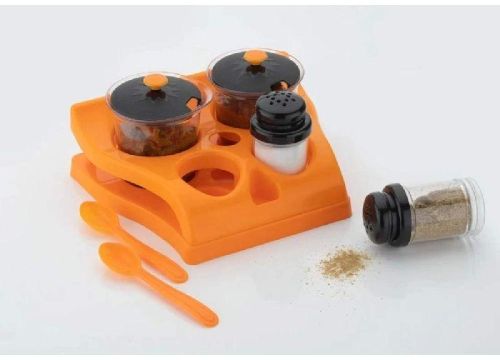 Plastic DINING SET (4PCS) SQUARE, Color : Multicolor