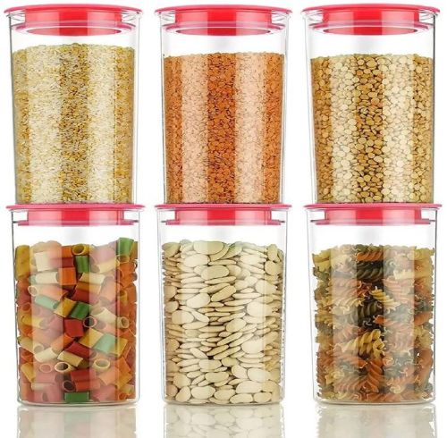 DHRUV Plastic ROUND CONTAINERS (900ML), For Storage, Feature : Light Weight