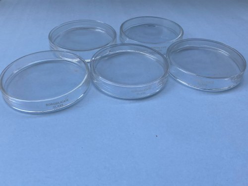 RAWAL'S Glass Petri Dish, Size : 75, 90 125
