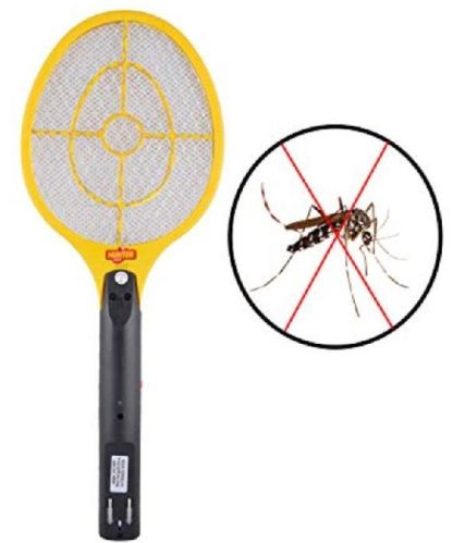 Mosquito Racket, Rechargeable Mosquito Killer Bat, Badminton (Swatter/Zapper), White