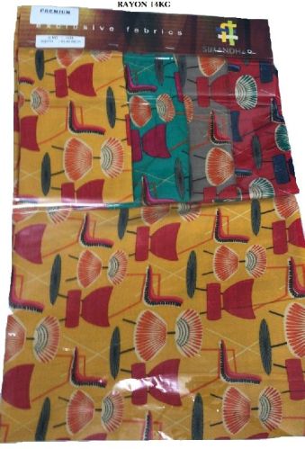Simandhar Premium Printed Rayon Fabric, For Garments, Specialities : Seamless Finish, Shrink-Resistant