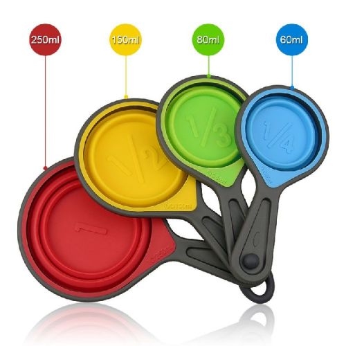 Silicone Measuring Cups, Packaging Type : Red