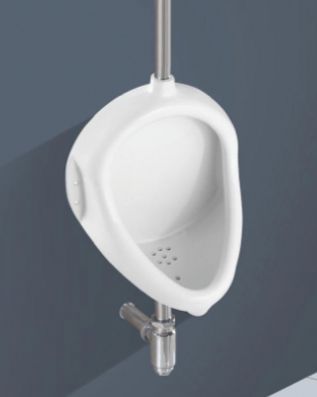 Oval Polished Ceramic Flat Back Urinal, Color : White