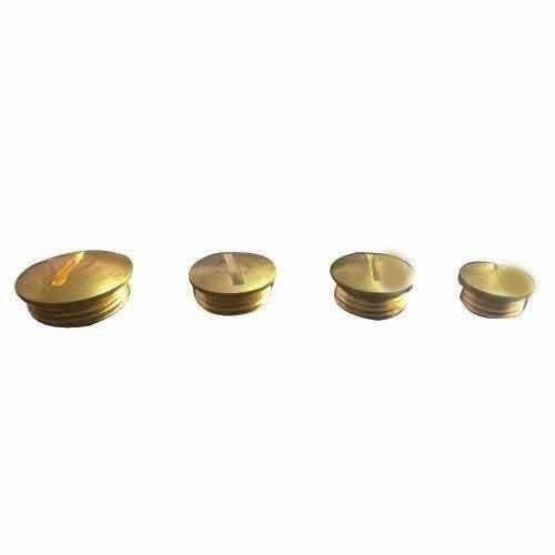 Polished Brass Pipe Plug, Color : Golden