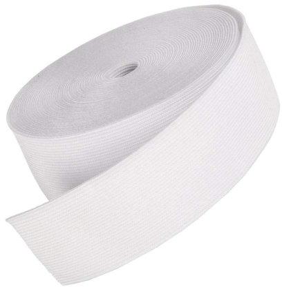 Lions Plain Polyester Elastic Tape, Color : White