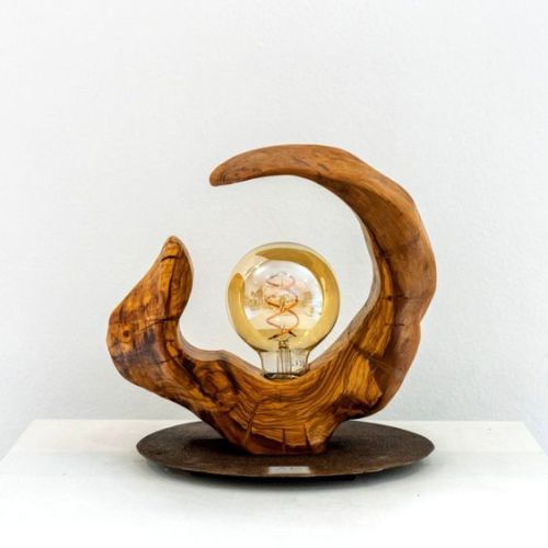 Rudra International Plain Polished Custom Designs Wooden LED Lamp, Voltage Rating : 220V