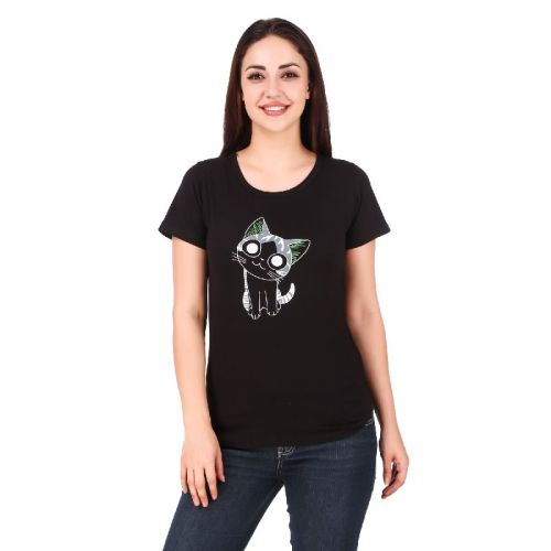 Trendy Rabbit B-Catprnt Regular T-Shirts, Size : M, XL, XXL