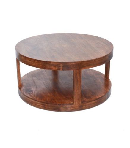 Polished Plain Mango Wood Coffee Table, Dimension (LxWxH) : 36x36x18 Inch