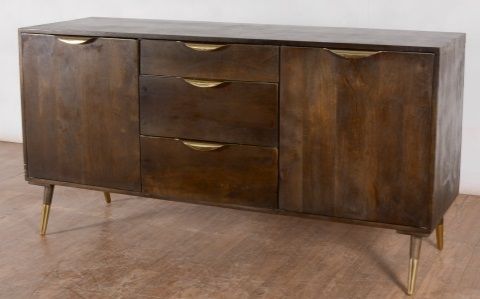 Doubke Door Powder Coated Mango Wood Sideboard Cabinet, Feature : Bright Shining, Dust Proof, Fine Finished