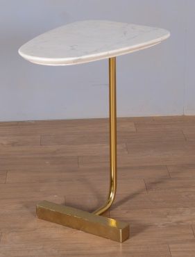 Multishape Marble Top Table With Metal Legs