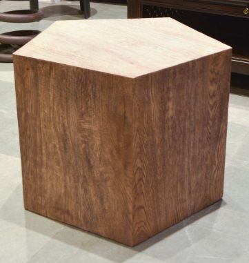 Plain Oak Wood Side Table, Size : 28.25x26x21 Inch