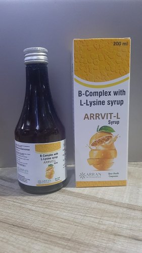 Arrvit-l B-Complex With L-Lysine Syrup, Packaging Type : Mono Carton