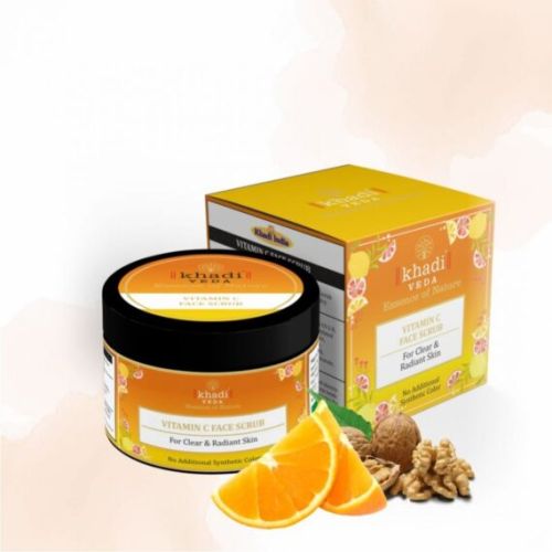 Khadi Veda Vitamin C Face Scrub, For Parlour, Personal, Form : Paste