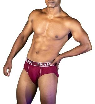 PMAHI Plain Cotton Maroon Metro Brief, Feature : Comfortable, Dry Cleaning, Impeccable Finish