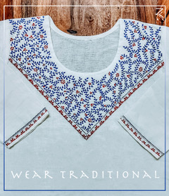 ZRaw Craft Cotton Plain Ladies Ethnic Kurti, Size : M, XL