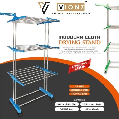 VIONZ SS CLOTH DRY STAND, Color : Blue