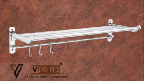 SQUAER Polished Stainless Steel SS Square Folding Rack, For BATHROOM ACCESSORIES, Certification : GST