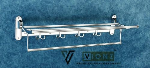 Polished Stainless Steel ROUND FLDING RACK, For BATHROOM ACCESSORIES, Size : 24X3X2