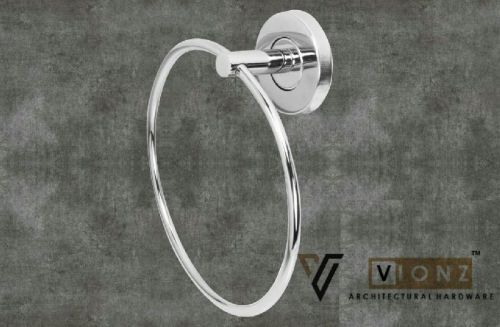 Polished Stainless Steel ROUND RING, For BATHROOM ACCESSORIES, Color : SILVER