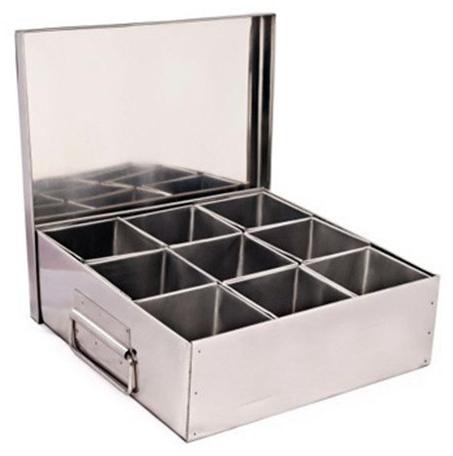 Plain Stainless Steel Commercial Spice Box, Color : Silver