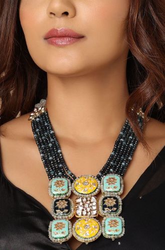 Brass Gold Plated Designer Bridal Jewelry, Occasion : Wedding Wear, Festive Wear, Ethnic Wear