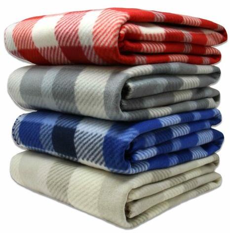 Check Cotton Blanket, Size : 180cm X 200 Cm