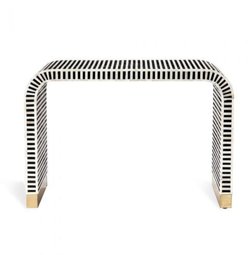 Rectangular Bone Inlay Waterfall Console Table, Feature : Durable, Fine Finished, Waterproof
