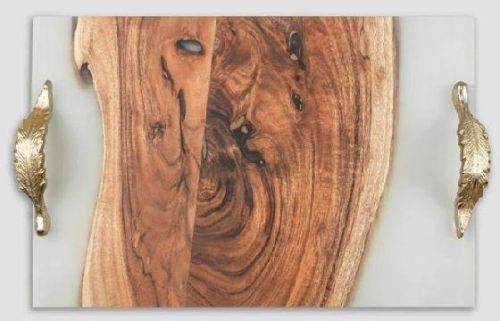 Polished Epoxy Wooden Tray, For Homes, Hotels, Restaurants, Feature : Unmatched Quality, High Quality