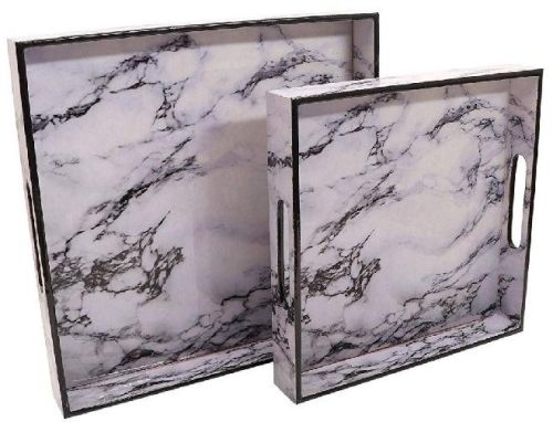 MDF Wooden Serving Tray Set, For Homes, Hotels, Restaurants, Feature : Unmatched Quality, High Quality