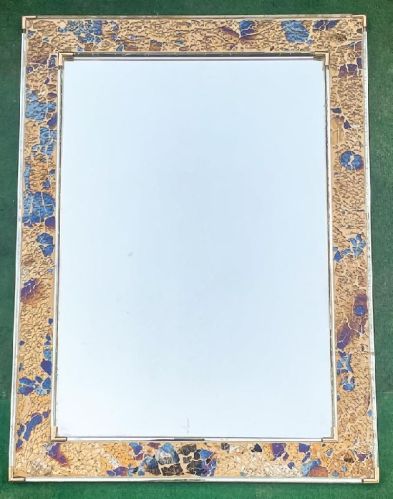 CNC Toughened Glass Polished Rectangle Mosaic Mirror, For Household, Mounting Type : Wall Mounted