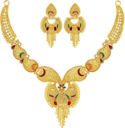 Polished Metal Artificial Necklace Set, Style : Classy