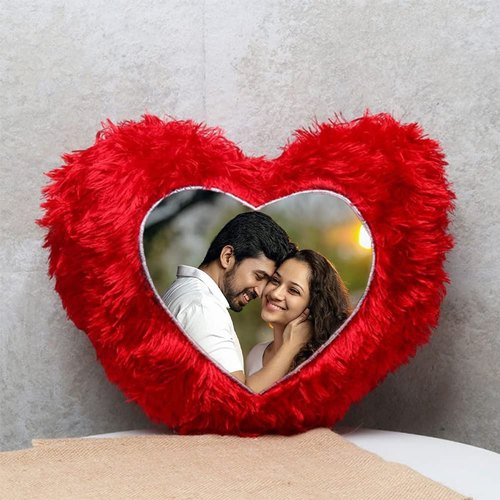 Polyester Sublimation Heart Cushion, For Decoration, Feature : Anti-Wrinkle