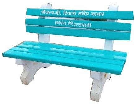 Blue RCC Garden Bench, Seating Capacity : 3 Seater